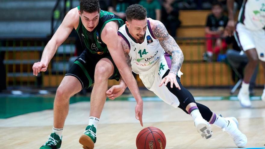 Josh Adams, durante el encuentro del miércoles en Badalona