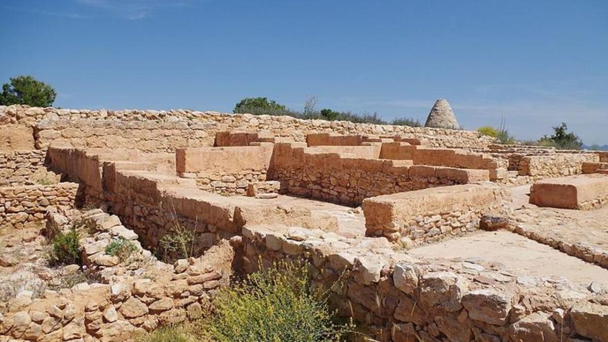 Una vista panorámica del yacimiento del Tòs Pelat en Moncada