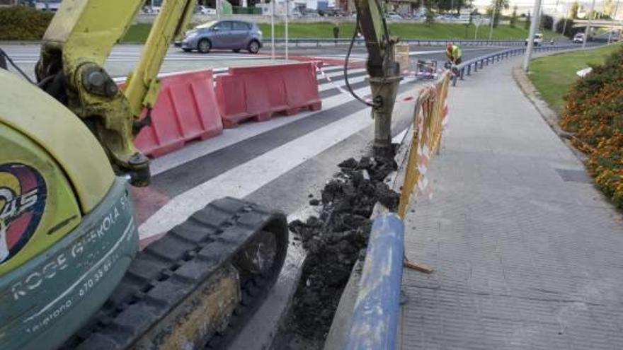 Nuevas obras en la rotonda de acceso a Xàtiva