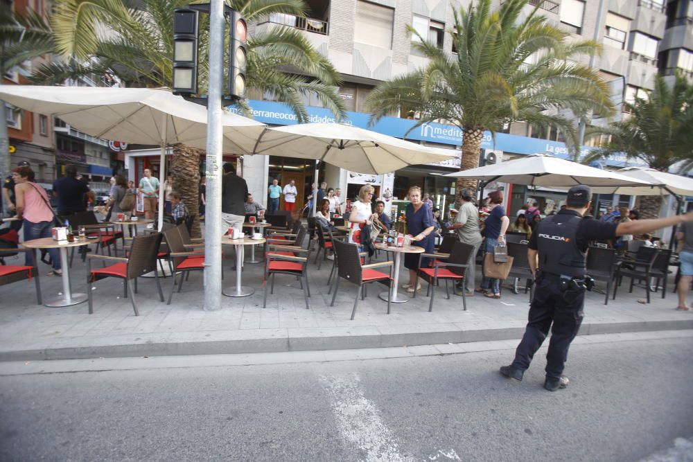 Una falsa alarma con una mochila sospechosa bloquea el centro de Alicante