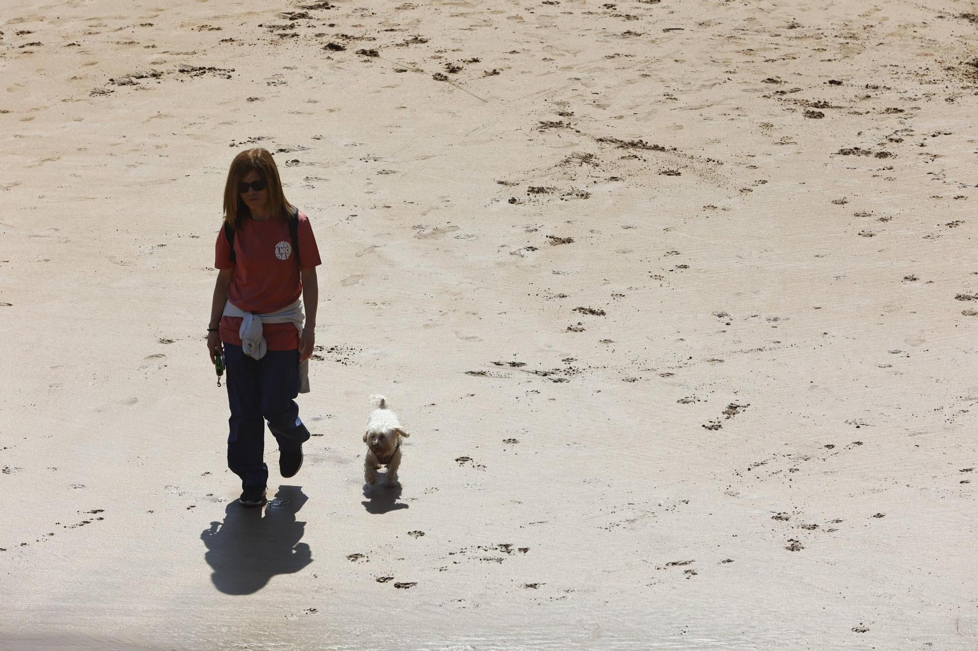 Ambiente playero en Gijón tras otra jornada de sol y calor (en imágenes)