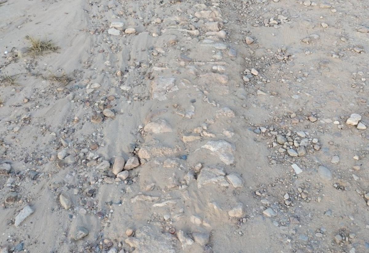 Una imagen del muro sobre el que se va a realizar la cata en Calatorao.