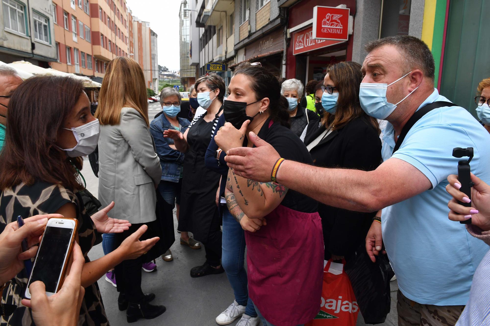 Vista a la calle Monte das Moas tras su peatonalización