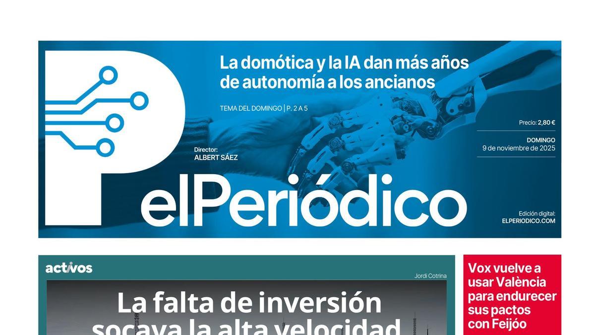 La portada de EL PERIÓDICO del 9 de noviembre de 2025