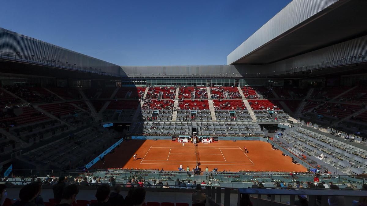 Vista general del Manolo Santana Stadium de la Caja Mágica