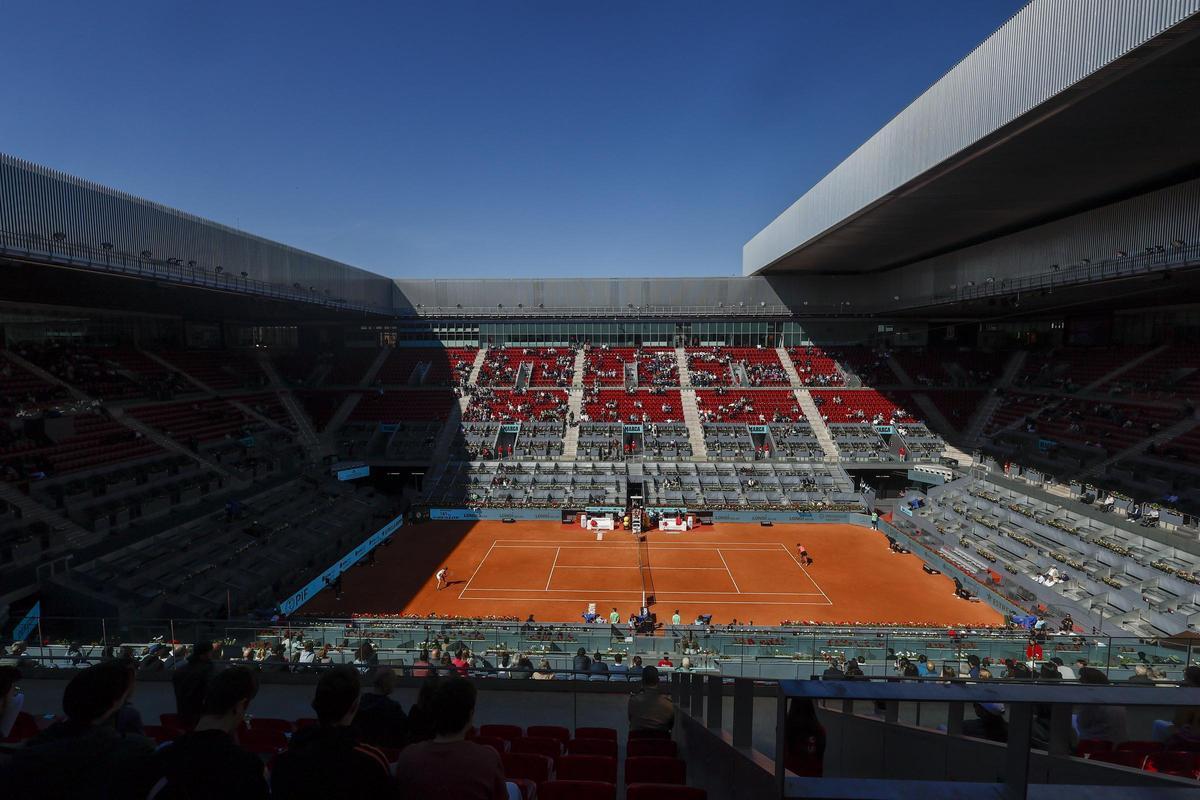 Vista general del Manolo Santana Stadium de la Caja Mágica