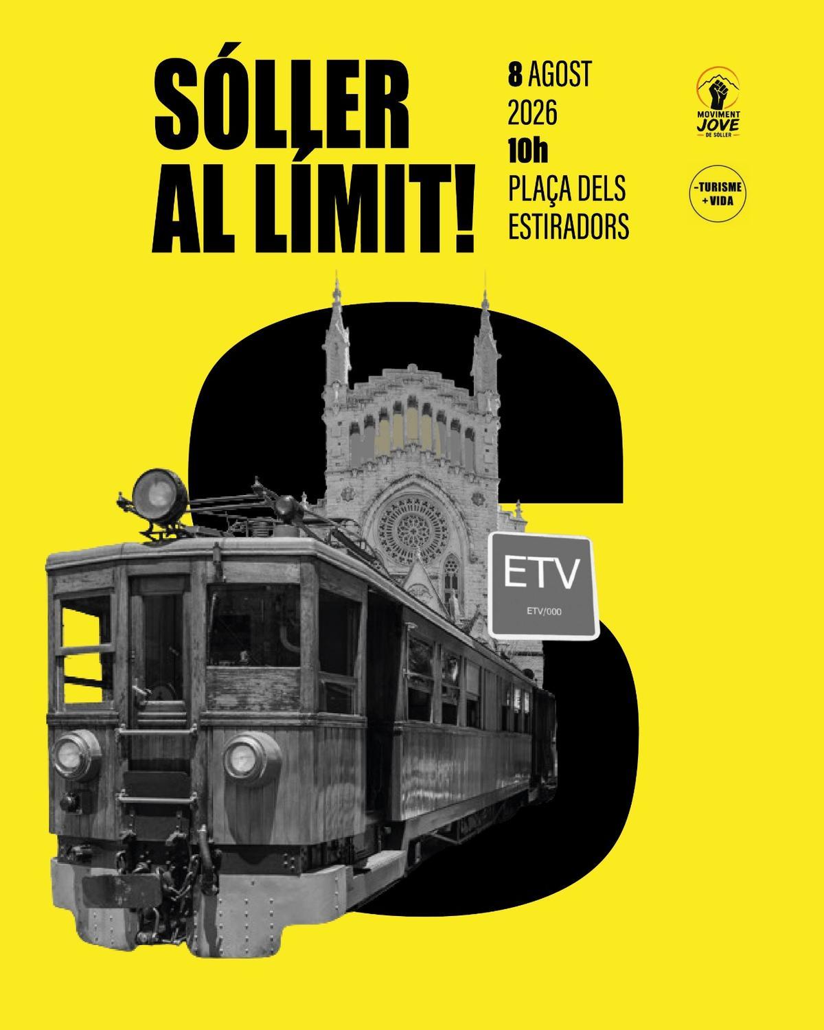 Cartel promocional de la manifestación de Sóller.