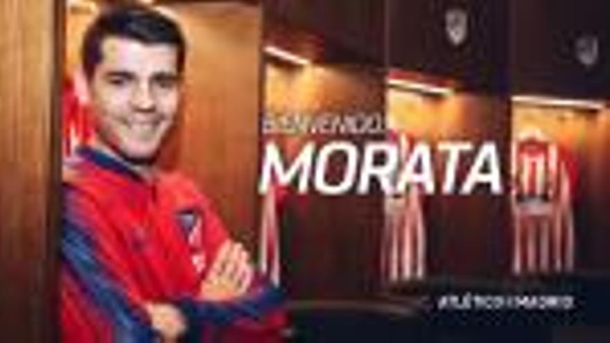 El Atlético anuncia la cesión por año y medio de Morata