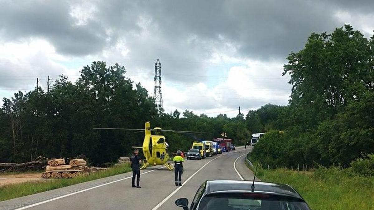 L'accident de trànsit de la C-63 a Brunyola.