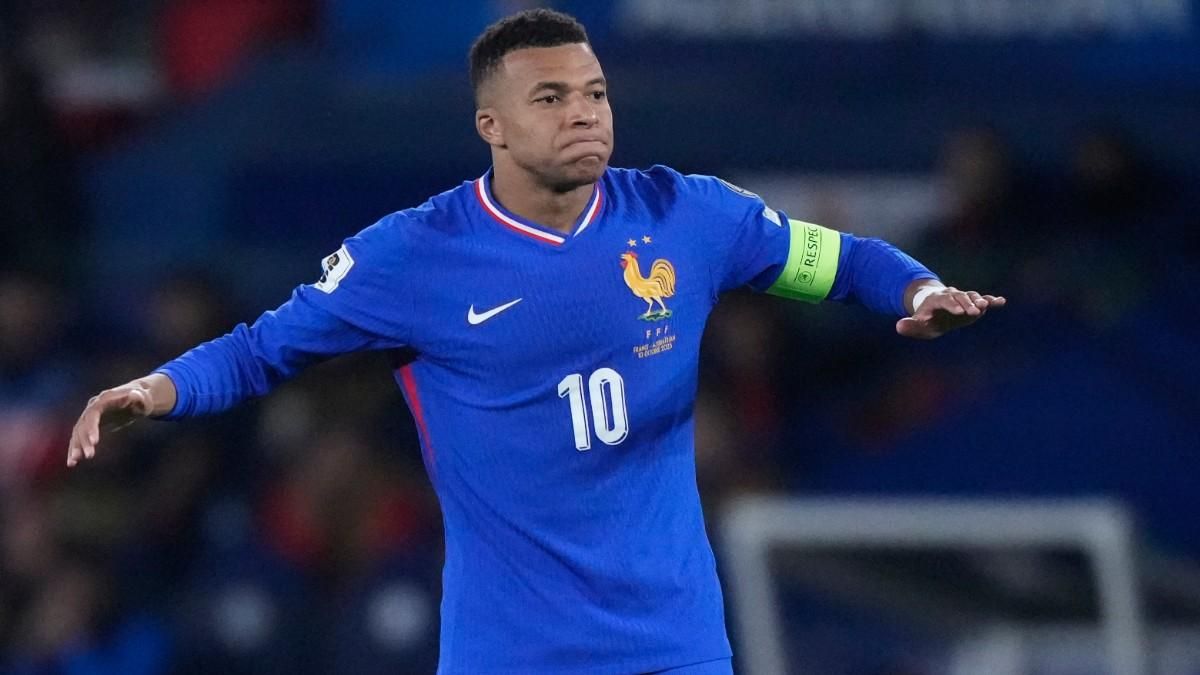 Kylian Mbappé, during the duel against Azerbaijan