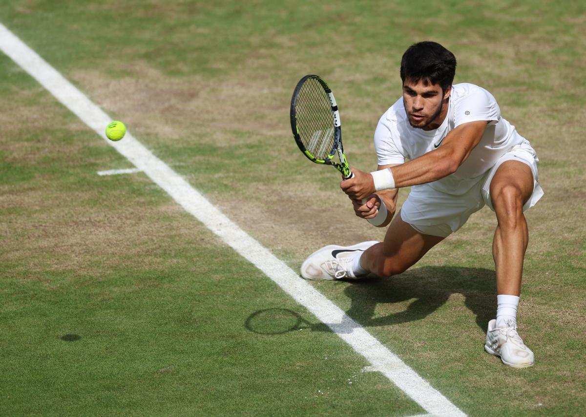 Carlos Alcaraz, en la final de Wimbledon