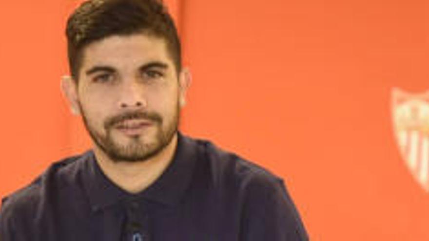 Presentación de Banega en Sevilla.