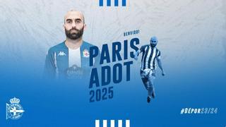 El lateral derecho Paris Adot, primer fichaje del Deportivo 2023-24
