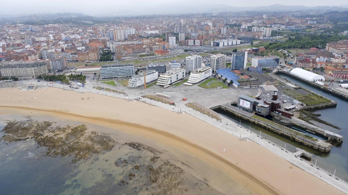 Vista aérea de Gijón
