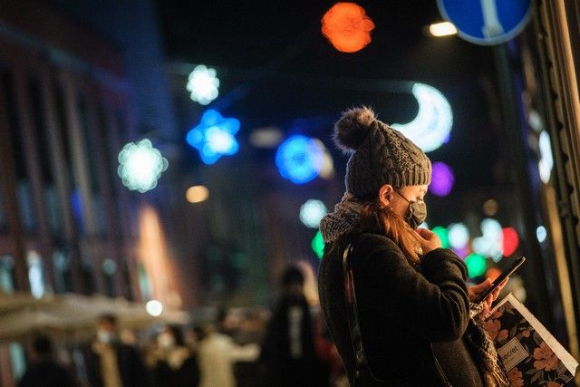 Encendido del alumbrado navideño en el casco de La Laguna