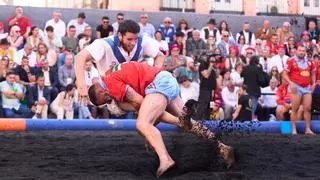 Canarias visibiliza en Madrid la "nobleza" de su pueblo con una primera Gran Luchada oficial