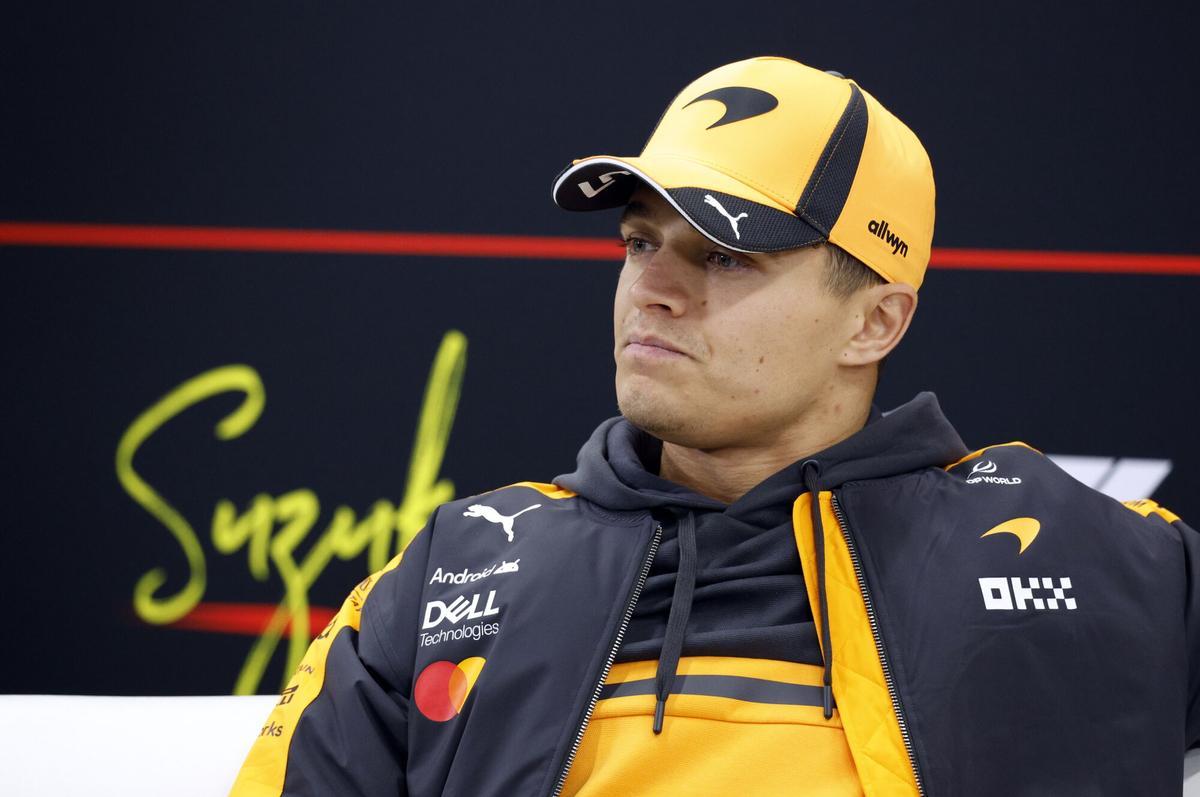 Lando Norris, durante una rueda de prensa