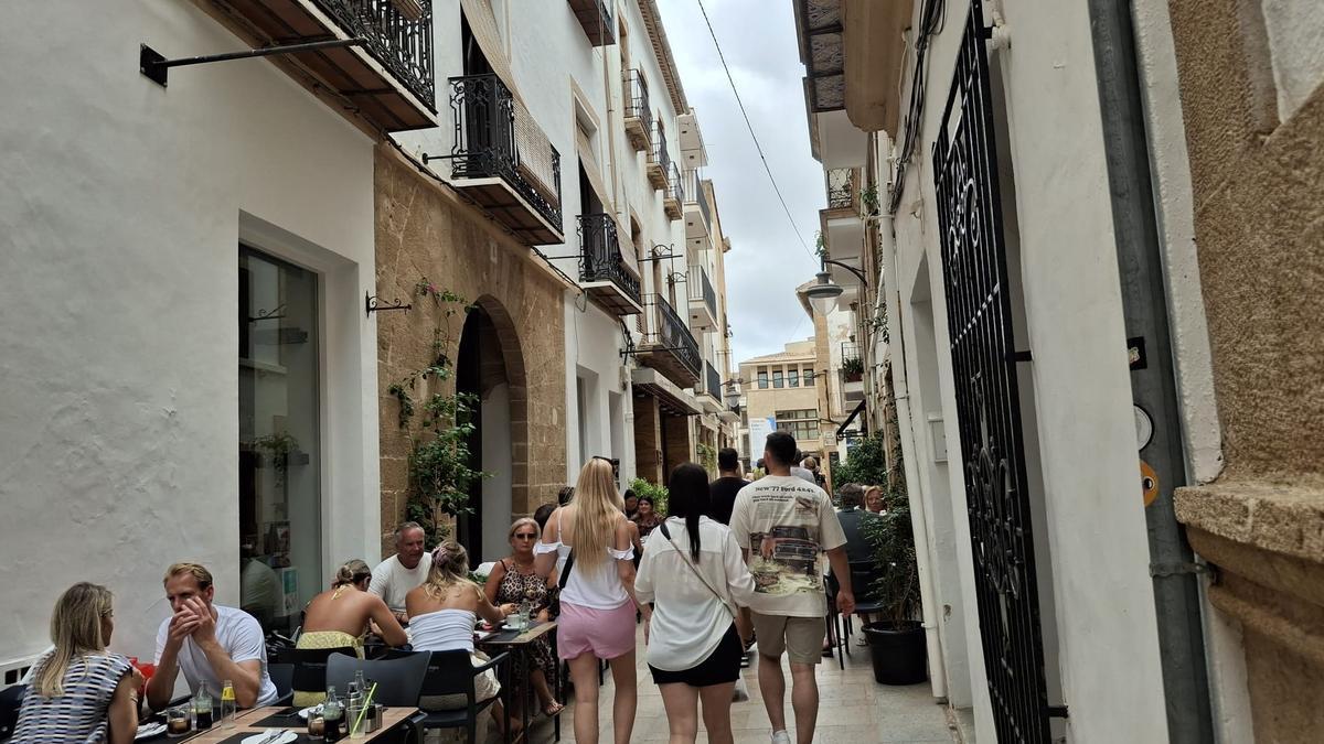 El Carrer Major del centro histórico de Xàbia