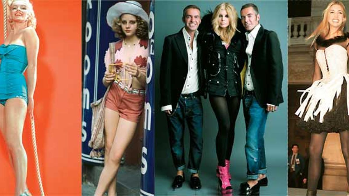 Fotos que abarcan los diferentes estilos: 1956, 1976, 1976 ( Fergi junto a los diseñadores DSquared