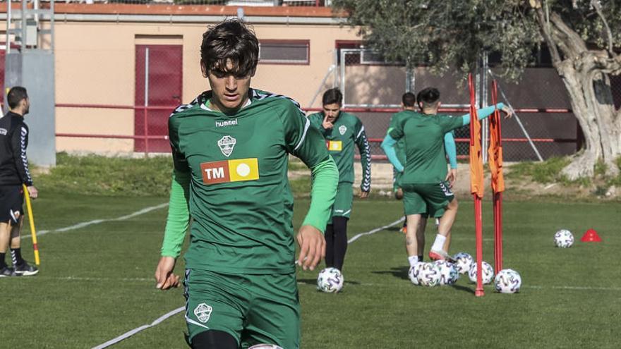 Gonzalo Villar, en un entrenamiento de la semana pasada