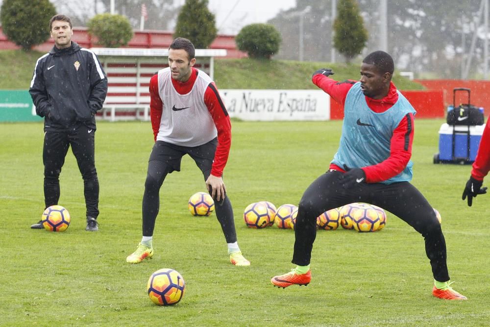 Entrenamiento del Sporting.