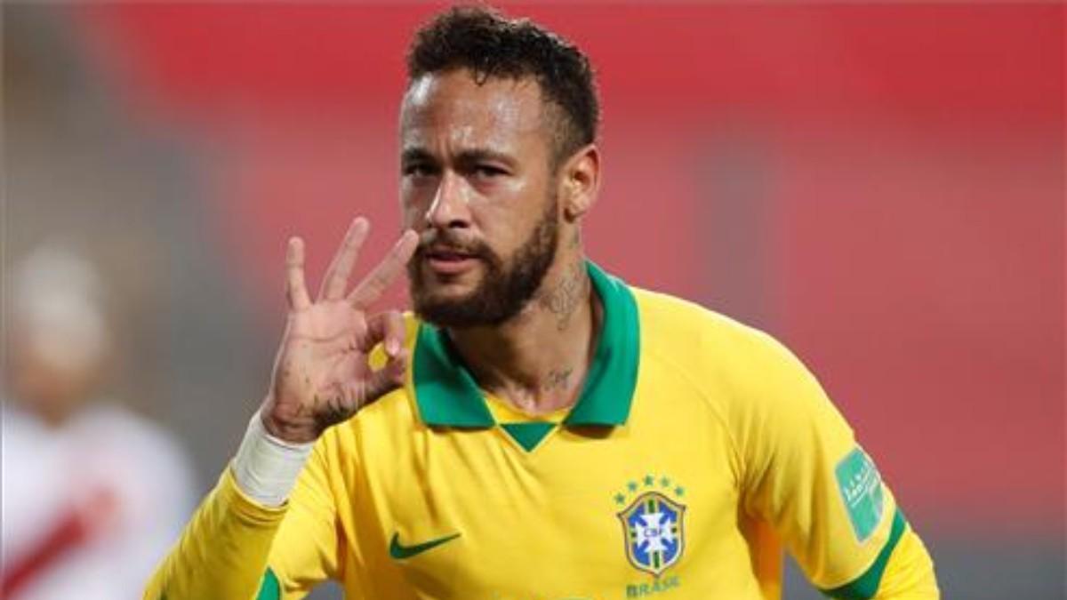 Neymar Jr en un partido clasificatorio para el Mundial
