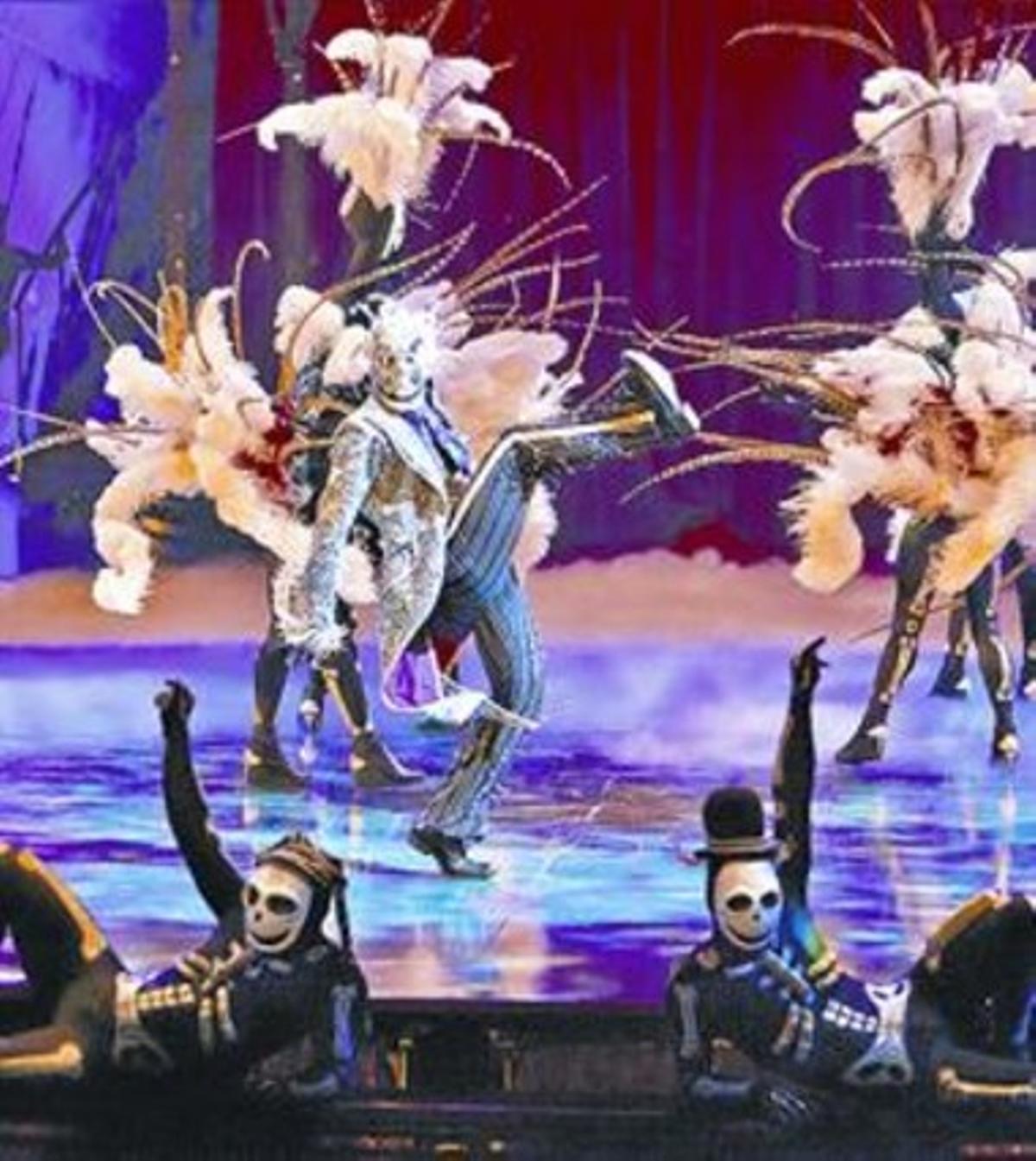 Espectacle ’Kooza’, del Cirque du Soleil, a Port Aventura, al juliol.