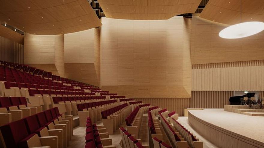 Vista de cómo será el auditorio.