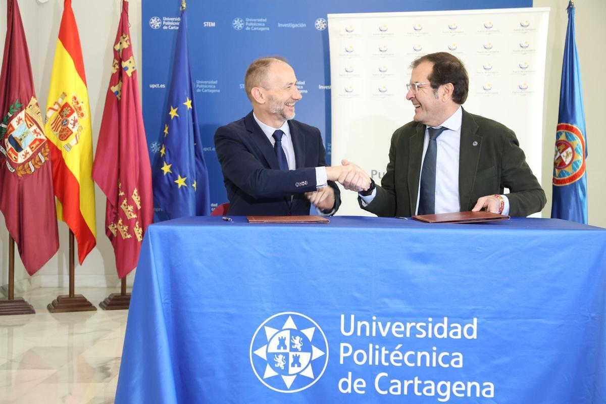El rector de la Universidad Politécnica de Cartagena y el presidente de la Autoridad Portuaria firman el convenio este lunes