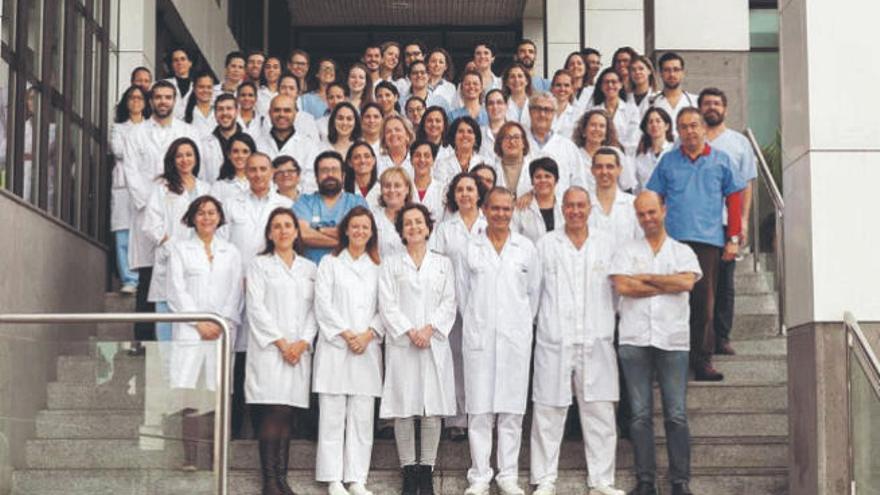 Parte de los integrantes del Servicio de Obstetricia y Ginecología del Hospital Universitario Materno Infantil de Canarias que han hecho posible el reconocimiento.
