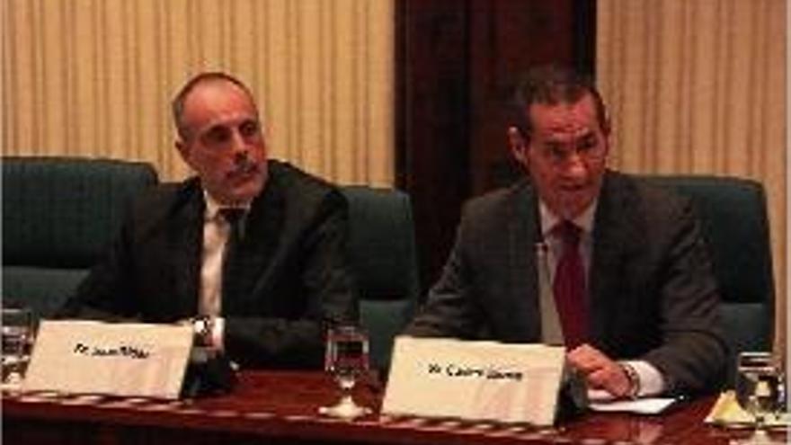 Joan Ridao i Carles Jaume durant la comissió.