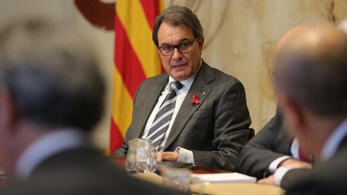 Artur Mas, el pasado martes, durante la reunión del Govern.