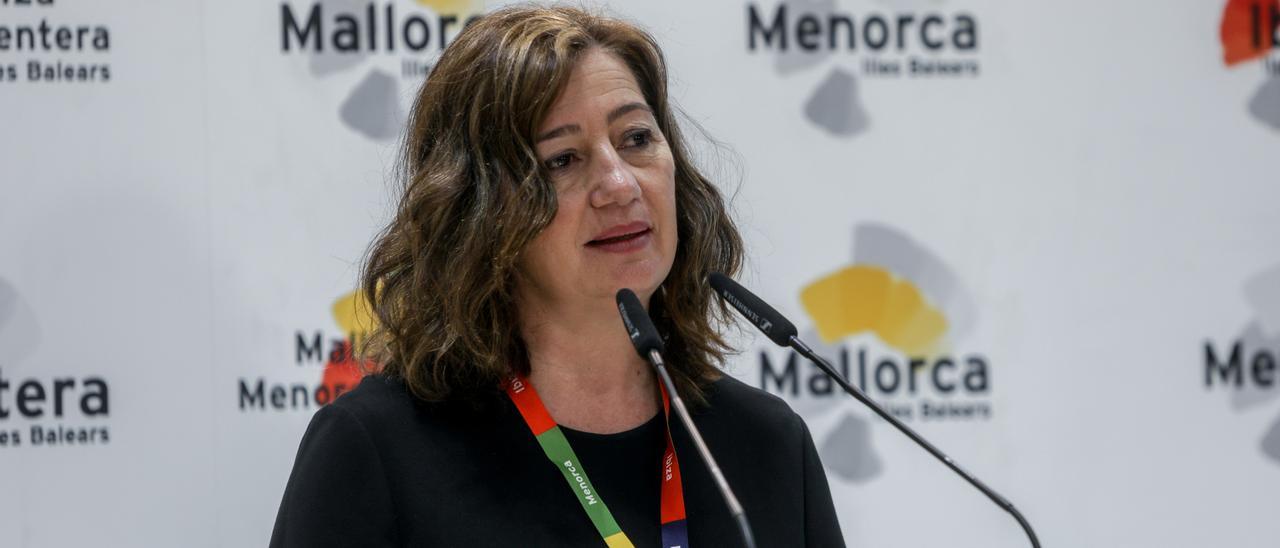 La presidenta de Baleares, Francina Armengol, en una imagen en Fitur.