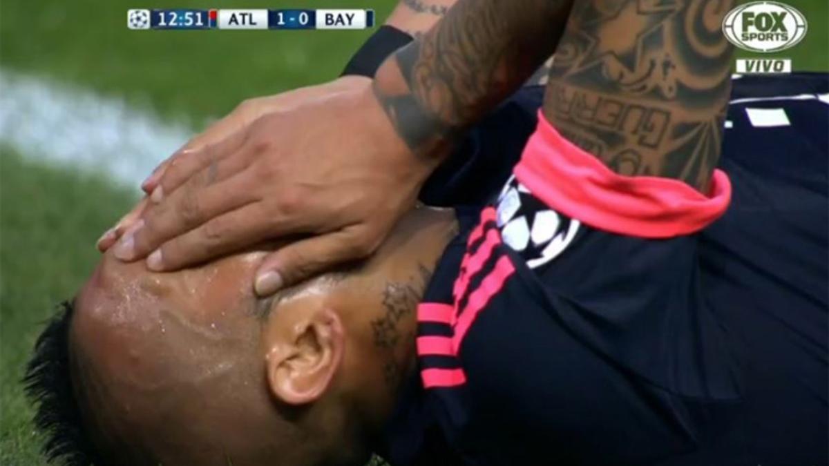 Vidal recibió un golpe en la cabeza
