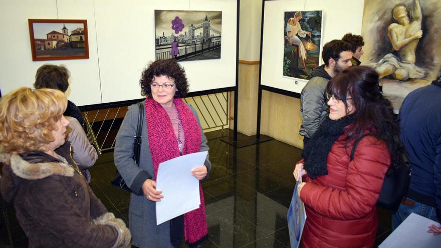 La muestra pictórica, en el Auditorio de Cordeiro.