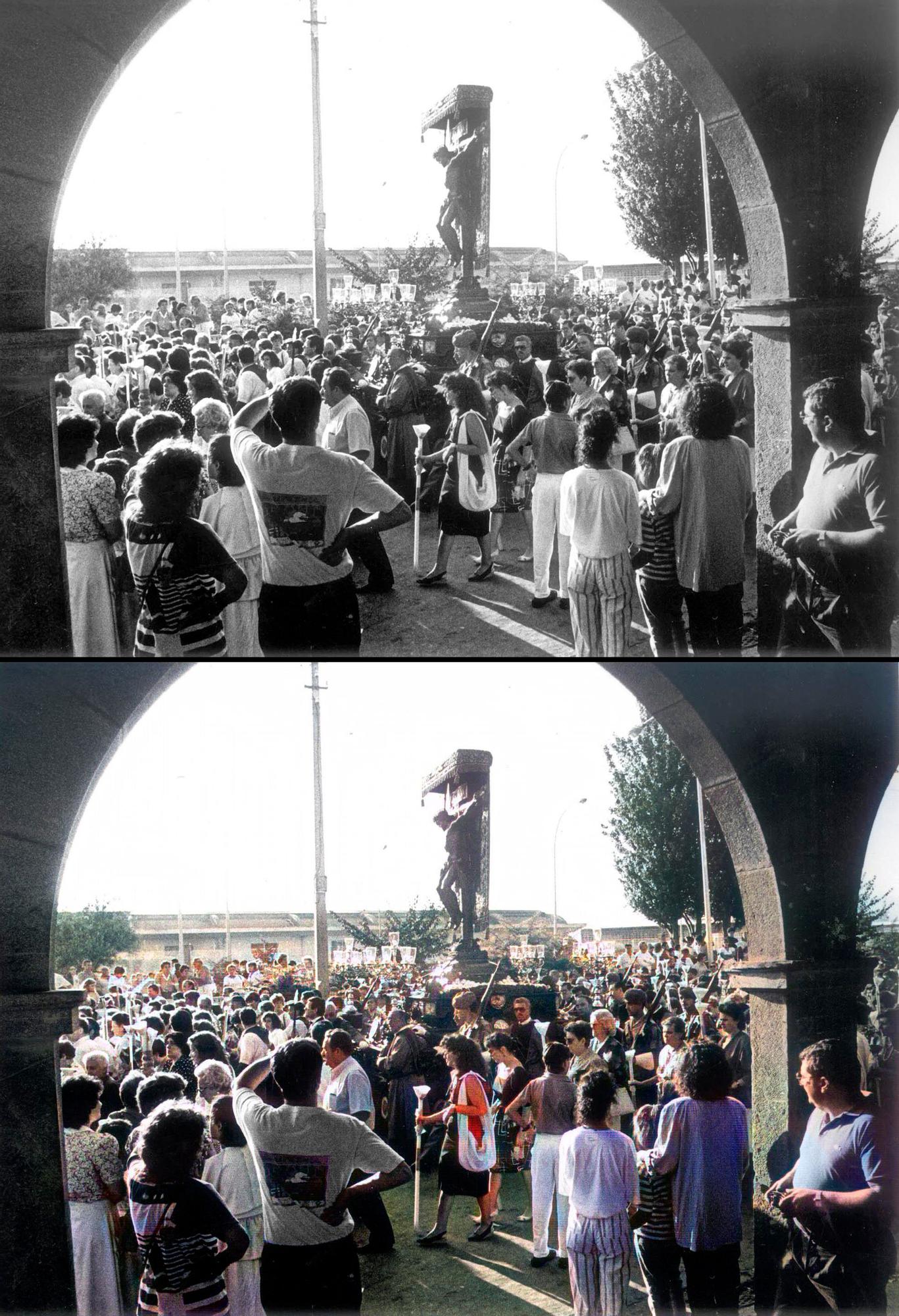 1988, Cameselle. Procesión cristo de la victoria.jpg