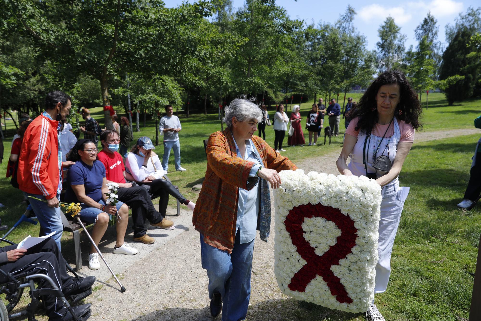 En imágenes: Memorial del sida en el Bosque de la Memoria, en el parque de Los Pericones