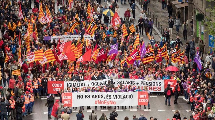 La manifestació de l&#039;1 de Maig a Barcelona.