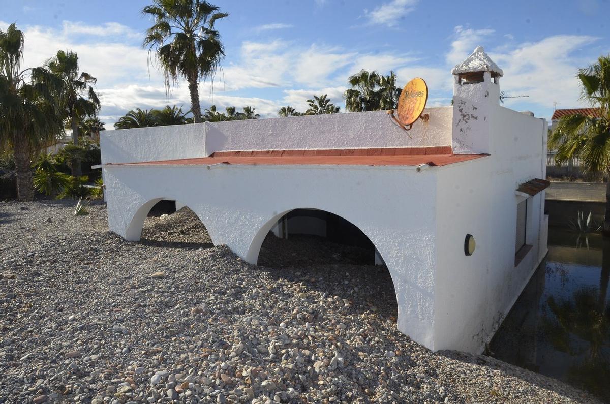 Imagen de la vivienda sepultada por el temporal en Moncofa
