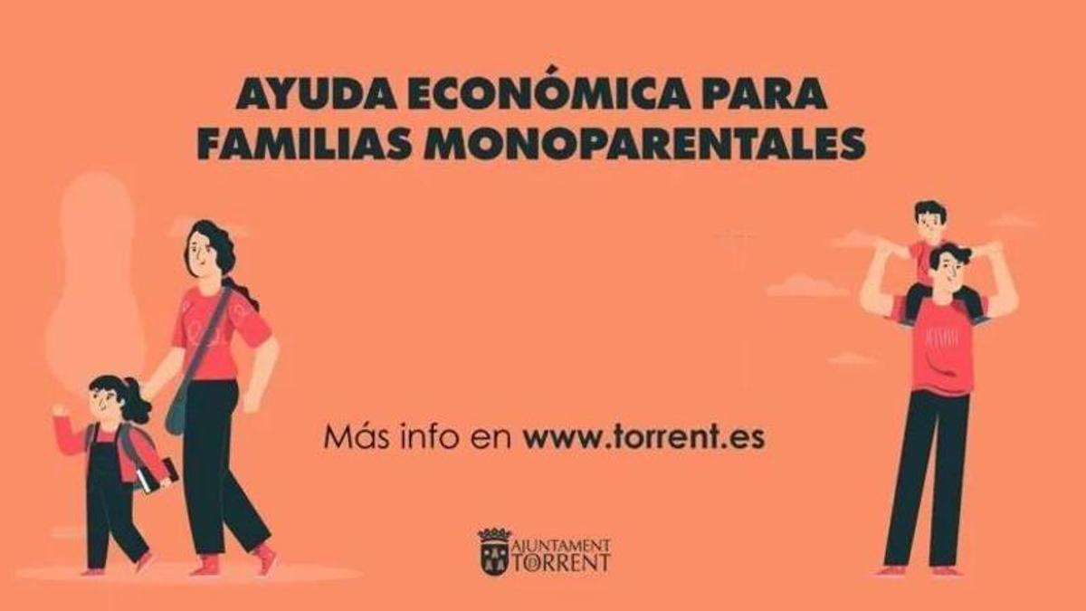 El cartel anunciador de las ayudas.