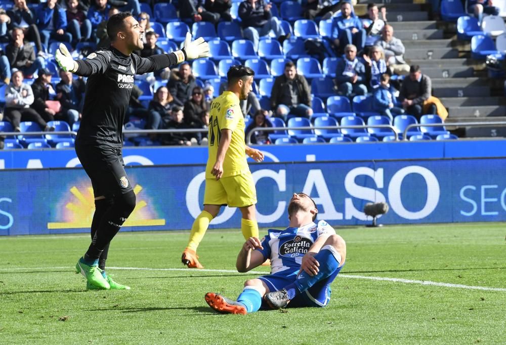 El Dépor cae ante el Villarreal en Riazor