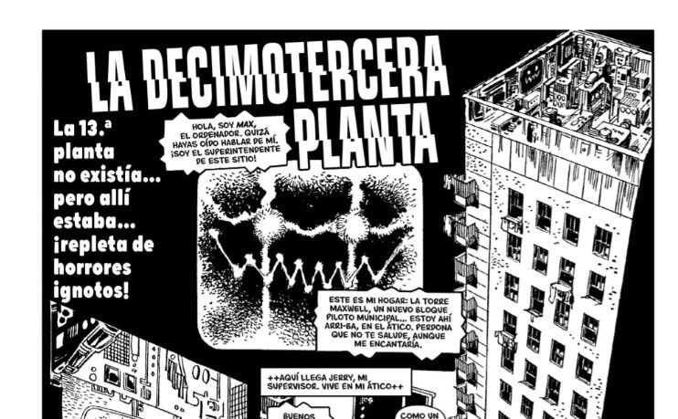 Una página de la 'La decimotercera planta Vol. 1'.