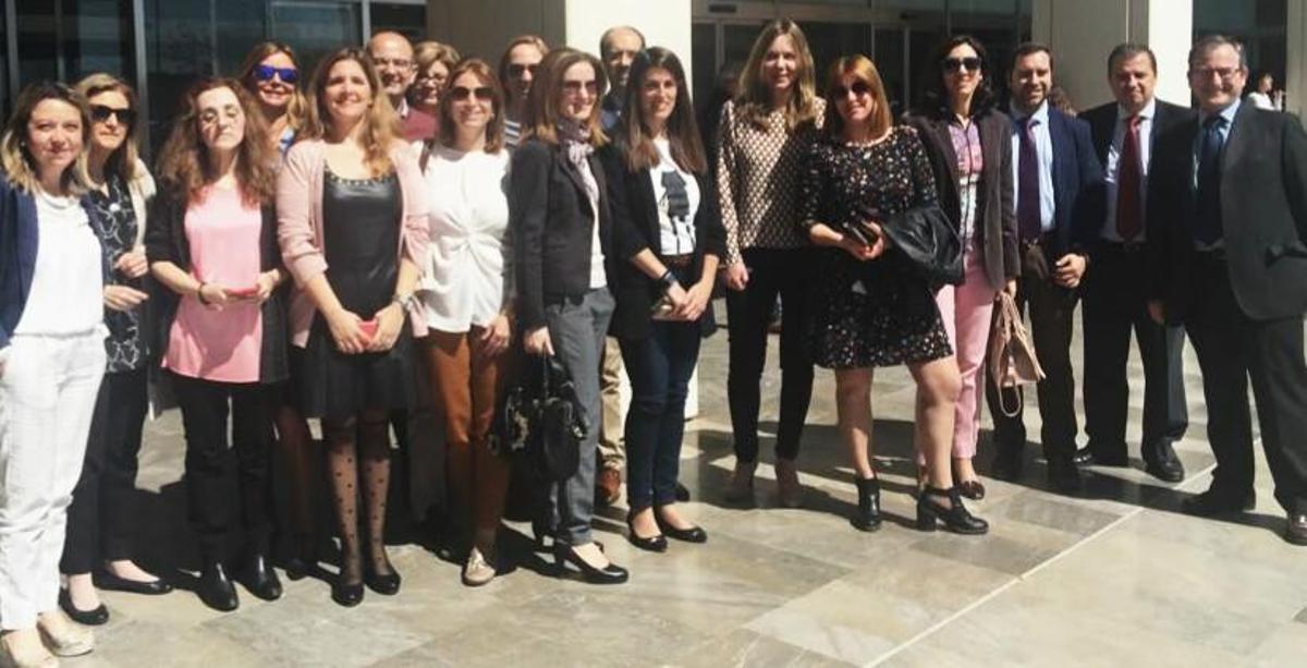 Concentración de letrados de la administración de la justicia en Málaga.