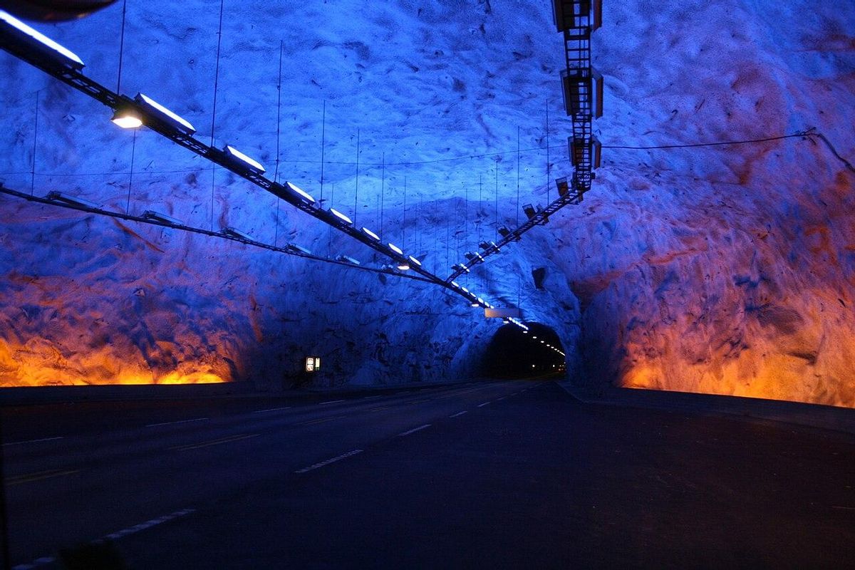 Túnel de Laerdal, en Noruega
