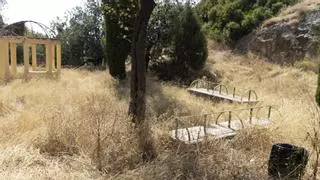 La maleza se desborda en la Costa del Castell de Xàtiva en plena época de incendios