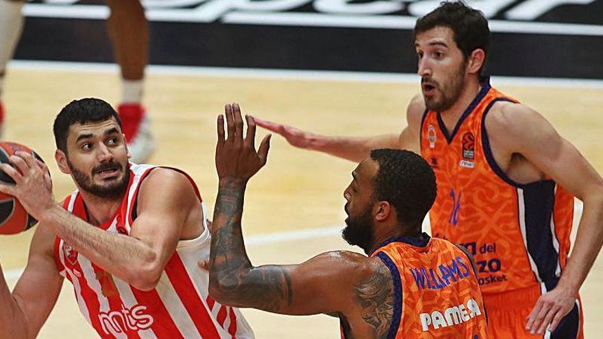 Partido entre el Valencia Basket y el Estrella Roja