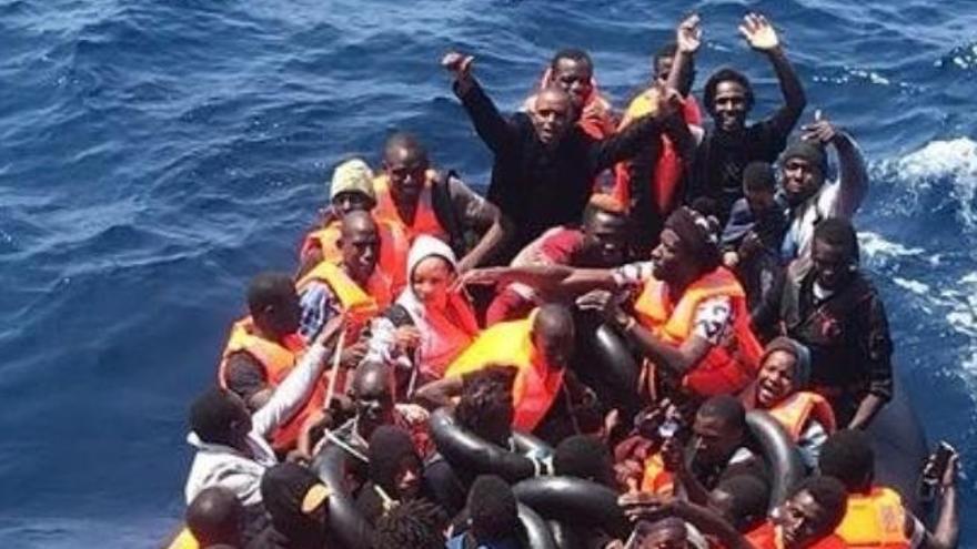 Inmigrantes rescatados por Salvamento Marítimo (Archivo)
