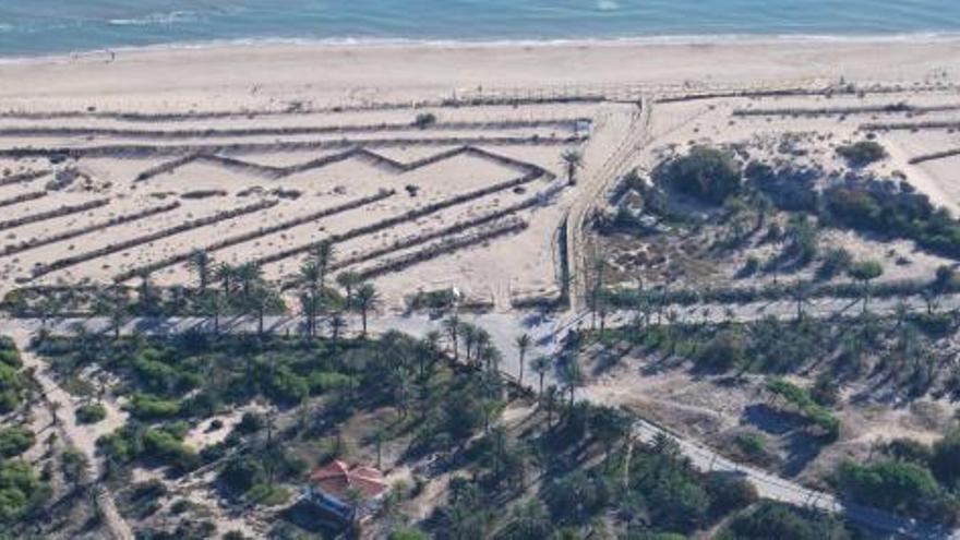 Una imagen aérea de la zona regenerada recientemente y donde anteriormente se situaba un aparcamiento.