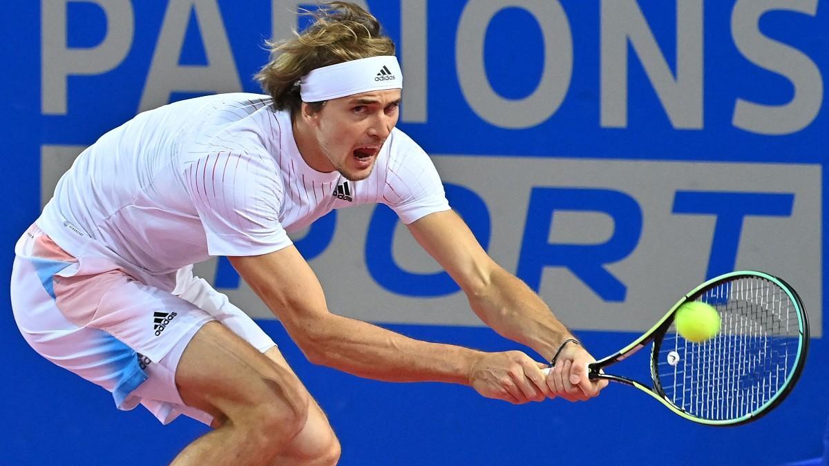 Zverev, durante su partido