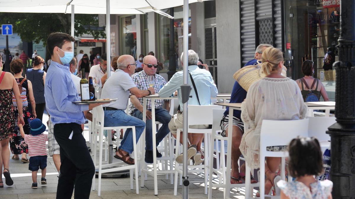 Una terraza en el concello de Sanxenxo.